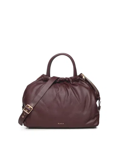 BIASIA LEATHER BAG WITH LOGO