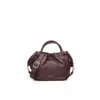 Biasia Leather Bag With Logo In Burgundy