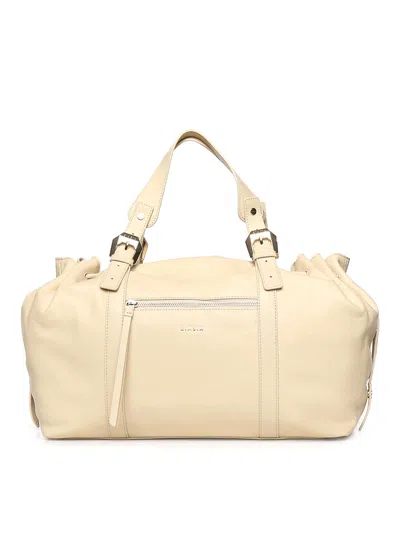 Biasia Leather Handbag In White