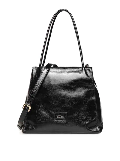 Biasia Leather Shoulder Bag In Black
