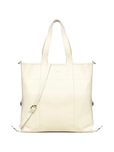Biasia Leather Tote Bag In Neutral