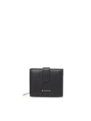 Biasia Leather Wallet With Logo In Black