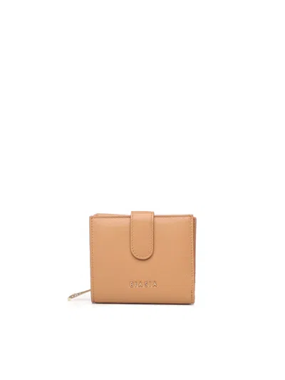 BIASIA LEATHER WALLET WITH LOGO