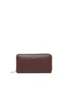 Biasia Leather Wallet With Logo In Brown