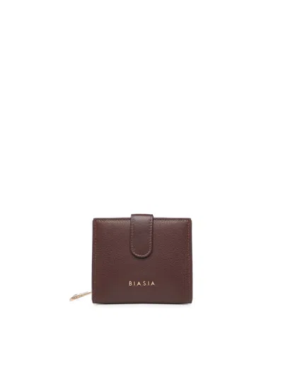 BIASIA LEATHER WALLET WITH LOGO