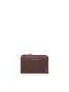 Biasia Leather Wallet With Logo In Brown