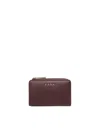 Biasia Leather Wallet With Logo In Brown