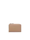 Biasia Leather Wallet With Logo In Neutral