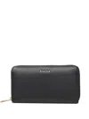 Biasia Leather Wallet With Logo In Black