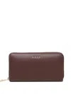 Biasia Leather Wallet With Logo In Brown
