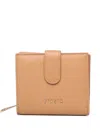 Biasia Leather Wallet With Logo In Brown