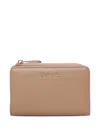 Biasia Leather Wallet With Logo In Pink