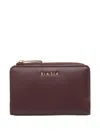 Biasia Leather Wallet With Logo In Brown