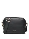 Biasia Leather Shoulder Bag With Logo In Black