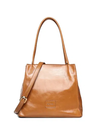 Biasia Logo-patch Tote Bag In Brown