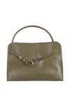 Biasia Maxi Non-stop Clasp-fastening Leather Tote Bag In Green