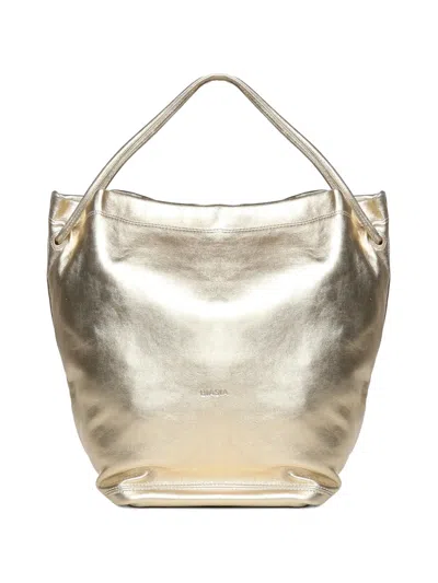 Biasia Metallic-effect Tote Bag In Gold