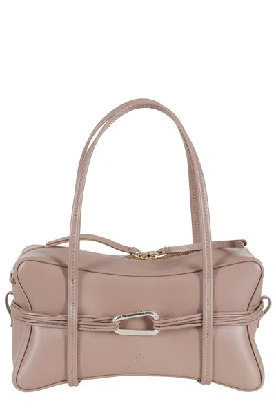 Biasia Mousse Edwige 4ever Snap-hook Leather Handbag In Pink