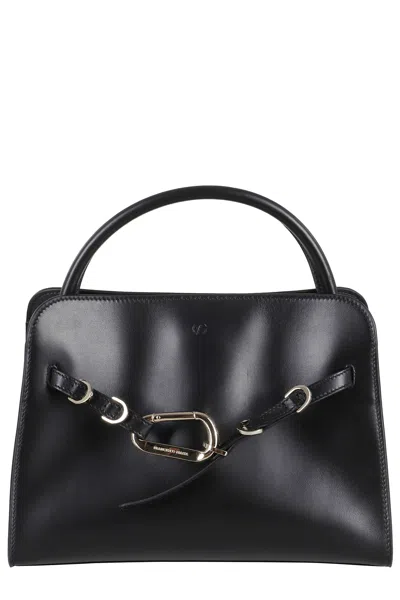 Biasia Onyx Small Calfskin Handbag In Black