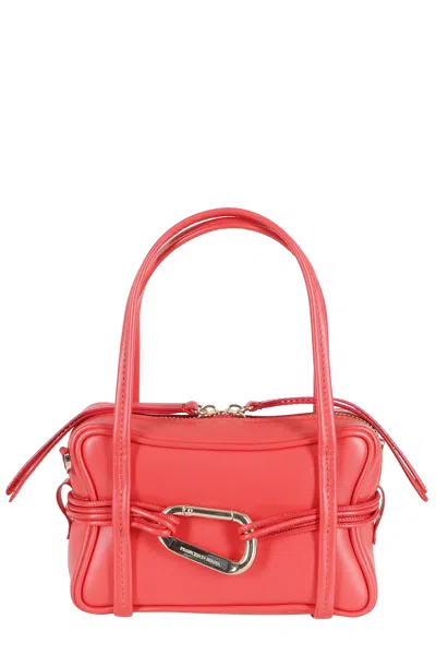 Biasia Red Edwige 4ever Mini Snap-hook Leather Handbag In White