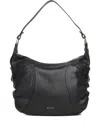 Biasia Ruched-detail Shoulder Bag In Black