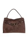 Biasia The Iconic 36h Suede Shoulder Bag In Brown