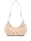 Biasia Y2k Crocodile-embossed Leather Shoulder Bag In Neutrals