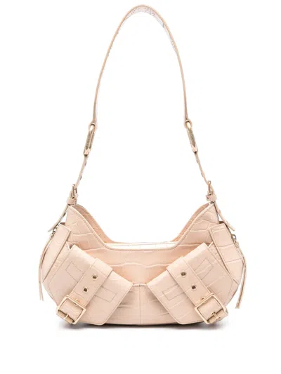 BIASIA Y2K CROCODILE-EMBOSSED LEATHER BAG