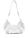 Biasia Y2k Leather Shoulder Bag In Silver