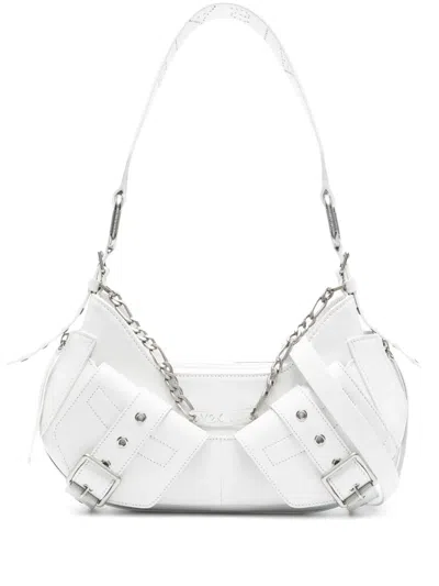 Biasia Y2k Leather Shoulder Bag In White