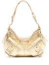 Biasia Y2k Metallic Shoulder Bag In Gold