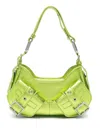 Biasia Y2k Small Leather Shoulder Bag In Grün