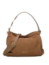 Biasia Zip Detail Shoulder Bag In Brown