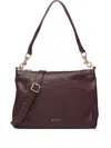 Biasia Zip-fastening Shoulder Bag In Burgundy