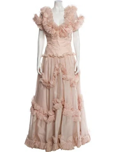 Pre-owned Biba Vintage Long Dress In Pink
