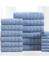 Bibb Home 18pc Zero Twist Egyptian Cotton Towel Set
