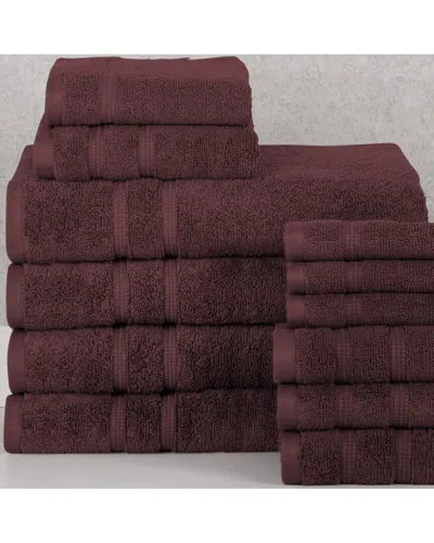 BIBB HOME BIBB HOME 12PC ZERO TWIST EGYPTIAN COTTON TOWEL SET