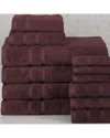 Bibb Home 12 Piece Zero Twist Egyptian Cotton Towe