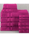Bibb Home 12 Piece Zero Twist Egyptian Cotton Towe