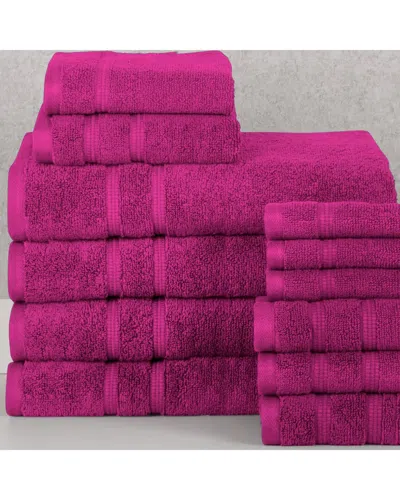 BIBB HOME BIBB HOME 12PC ZERO TWIST EGYPTIAN COTTON TOWEL SET
