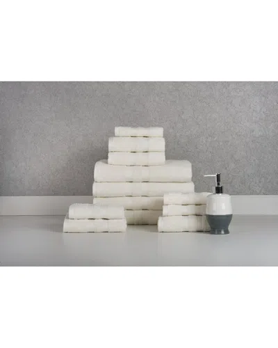 Bibb Home 12pc Egyptian Cotton Towel Set In Multi