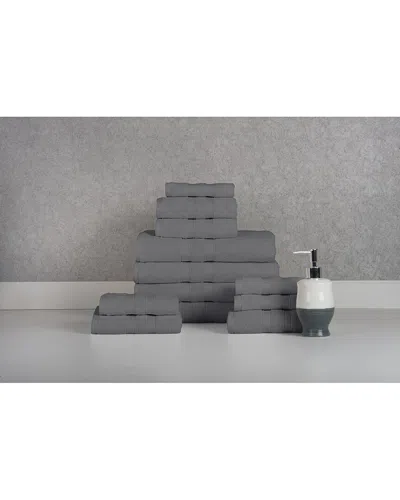 Bibb Home 12pc Egyptian Cotton Towel Set
