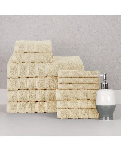 BIBB HOME BIBB HOME 12PC ZERO TWIST EGYPTIAN COTTON TOWEL SET