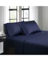 Bibb Home 1500 Thread Count Damask Stripe 4pc Sheet Set In Blue