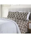 Bibb Home 1800 Thread Count 4pc Egyptian Luxury Printed Sheet Set