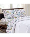 Bibb Home Egyptian Luxury 1800 Count Printed 4 Pie