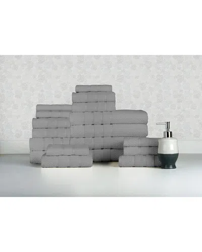 Bibb Home 18pc Egyptian Cotton Towel Set In Multi