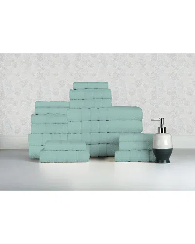 Bibb Home 18pc Egyptian Cotton Towel Set In Green