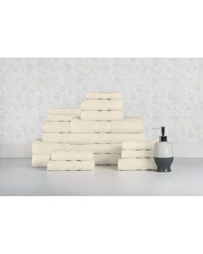 Bibb Home 18pc Egyptian Cotton Towel Set In White