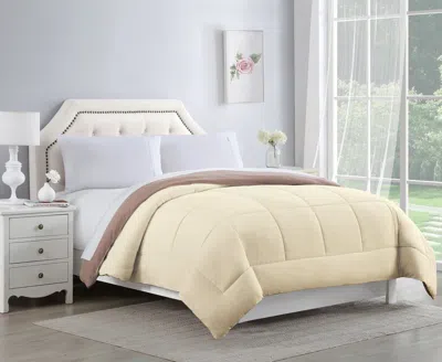 Bibb Home 2-tone Reversible Down Alternative Comforter In White